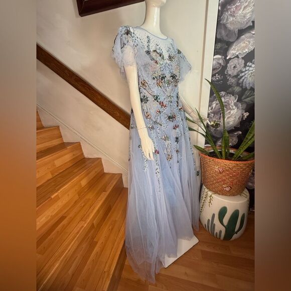 Mac Duggal Light Blue Embellished Maxi Dress - Picture 6 of 9